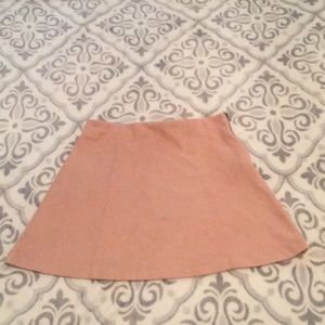 Suede mini skirt